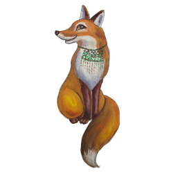 Fairytale character red fox from