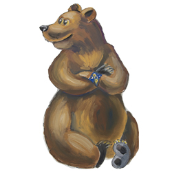 Fairy character bear from the coloring book